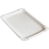 LogiPack GeRo Flache Pappteller eckig 11 x 17 cm 100 St. Weiß
