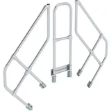 MUNK zweiter Handlauf Aluminium-Überstieg stationär/fahrbar 45° 3 Stufen