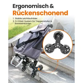 HOMECALL Einkaufswagen klappbar Geometrie-Print 55 L