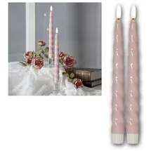 Star Trading Flamme Shine LED Stabkerzen 25 cm rosa
