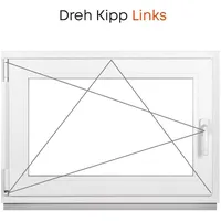Kellerfenster Fenster Kunststoff-2 fach Verglasung-Dreh Kipp-Breite: 40-55 cm Premium