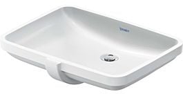 Duravit No. 1 Einbau-Waschtisch 03955500282 55x40cm, für Einbau von unten, mit Überlauf, ohne Hahnlochbank, weiß