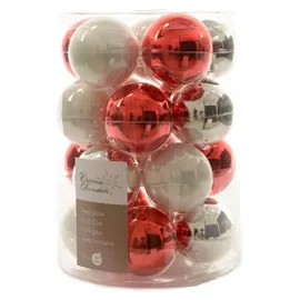 Kaemingk Weihnachtsbaumkugeln Glas Ø 6 cm 20 Stück mix emaille/matt