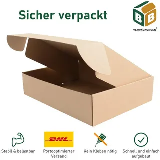 BB-VERPACKUNGEN 25x DHL Kleinpaket Klappschachtel Faltkarton 350x250x80mm