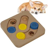 Relaxdays Intelligenzspielzeug für Hunde, Leckerli verstecken, interaktives Hundespielzeug Intelligenz, MDF, mehrfarbig, 1 Stück