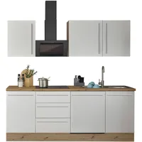Kochstation Küchenzeile »Florida«, Breite 220 cm, Softclose für Türen