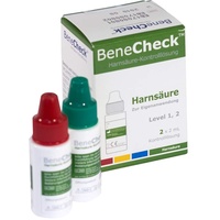 BeneCheck Harnsäure-Kontrolllösung - 2 x 2 mL - Zur Verwendung mit dem BeneCheck Harnsäure-Messsystem