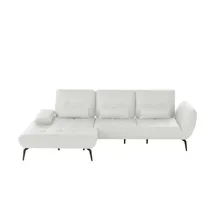Vito Eckcouch Flachgewebe 3-Sitzer Beige
