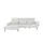 Vito Eckcouch Flachgewebe 3-Sitzer Beige