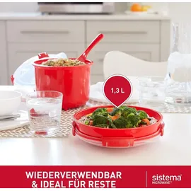 Sistema Mikrowellenschüssel rund rot 1,29 l