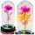 Wisam® Aufbewahrungsbox Ewige Kristallrose in einer Kuppel mit LED-Beleuchtung 1-tlg. Rosa