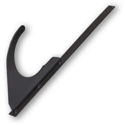 Universal-Rundholzhalter, gerade, lang, 29cm, mit Schraub-Montage, anthrazit