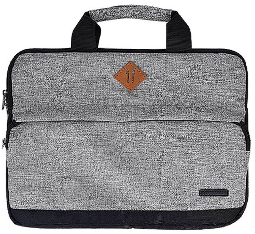 cofi1453 Laptoptasche Laptop Notebook Tasche FASHION mit Handgriff Schutztasche Bag Tablet Slim grau 14,1 Zoll