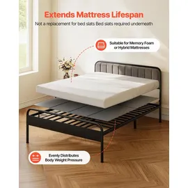 Vevor Bunkie Board Queen Size, 204x153 cm Faltbares Matratzenstützbrett mit Klettbändern, PP-Kern mit 600D Oxford-Gewebe, Anti-Durchhängen für Metallrahmen, Etagenbetten &