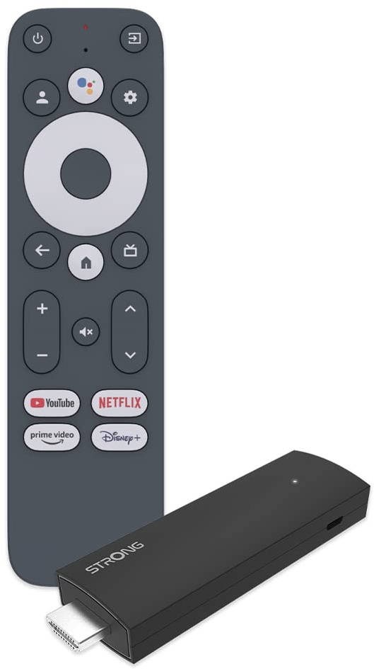 STRONG SRT41 | TV Stick | 4K UHD Stick | HDMI | Google TV | Google Play Store | Netflix | Prime Video | Disney+ | YouTube | Chromecast