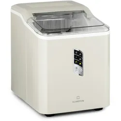 Klarstein Albaron Eiswürfelmaschine Bullet-Eis 12 kg / 24 h 1,5 Ltr. Display Creme