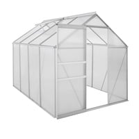 Zelsius Aluminium Gewächshaus für den Garten | 250 x 190 cm | 6 mm Platten | Vielseitig nutzbar als Treibhaus, Tomatenhaus, Frühbeet und Pflanzenhaus