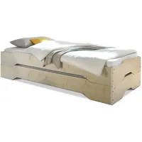 Moebel-Eins LAURI Stapelbett 2er Set, 90x200 cm, Material Massivholz,