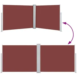 vidaXL Ausziehbare Seitenmarkise 1,4 x 10 m braun