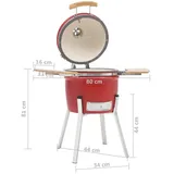 vidaXL Kamado Grill & Smoker Keramik Ø 33 cm rot 316096