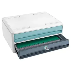 CEP Schubladenbox MoovUp mit Schloss mint, grau 1091112961, DIN A4 quer mit 2 Schubladen, 1 St.