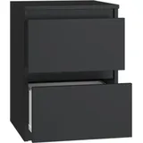 Topeshop Nachtschrank Malwa M2 40 x 40 x 41 cm Schwarz