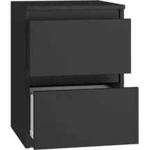 Topeshop Nachtschrank Malwa M2 40 x 40 x 41 cm Schwarz