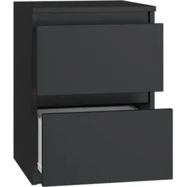 Topeshop Nachtschrank Malwa M2 40 x 40 x 41 cm Schwarz