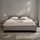 Idimex Polsterbett LAVORO Einzelbett 140x200, grau - Bett mit Lattenrost und Samtstoffbezug, Bettgestell mit gepolstertem Kopfteil, modernes Design, Robus... - Grau