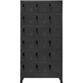 vidaXL Schließfachschrank Metall 90x40x180 cm Anthrazit