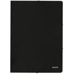 LEITZ Eckspanner, A4, Füllhöhe 300 Blatt, Pendarec-Karton, schwarz