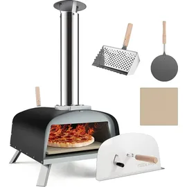 Goplus Pizzaofen Outdoor schwarz