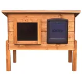 The Hutch Company Outdoor-Katzenhaus mit Isolierung für Freigängerkatzen – Wetterfestes Katzenhaus für draußen und drinnen mit natürlicher Wärmeregulierung – Fertig montiert