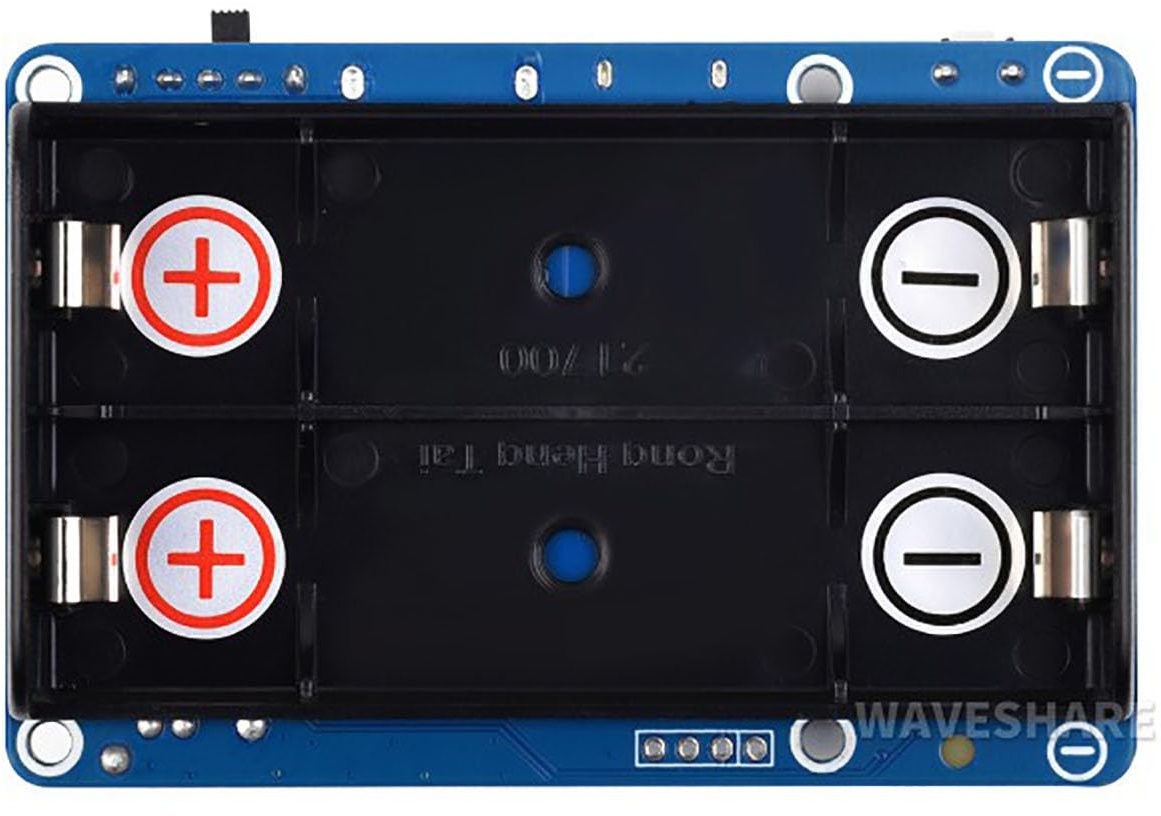 Coolwell UPS HAT (D) for Raspberry Pi 4B 3B+ 3B, etc Supports 21700 Li Battery (NOT Included) Pogo Pins Connector Charging and Power Output at The Same Time 5V
