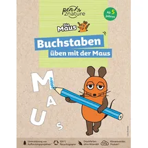 pen2nature Buchstaben üben mit der Maus. Nachhaltiges Vorschulbuch für Kinder ab 5 Jahren
