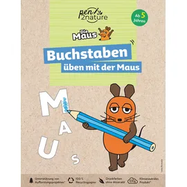 pen2nature Buchstaben üben mit der Maus. Nachhaltiges Vorschulbuch für Kinder ab 5 Jahren