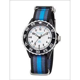 REGENT F-1204 35mm Textilgehäuse Blau Textilarmband Grau