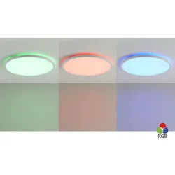 LED- Panel weiß rund, mit Hintergrundbeleuchtung , weiß , Maße (cm): H: 2,8  Ø: 42