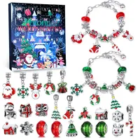 Adventskalender Kinder 2025 – Schmuck Adventskalender für Mädchen ab 5, 24 Überraschungen mit Armbändern, Ketten & Charms, Geschenkset in Ges...
