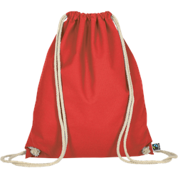 10er | 100er | 200er Pack Fairtrade Turnbeutel - 14 Farben | mit robusten Zugbändern | 38x46cm | Jutebeutel | Einkaufstasche | unbedruckt, rot