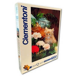 Clementoni® Puzzle Clementoni High Quality Collection Puzzle Kätzchen 1000 Teile, 1000 Puzzleteile beige