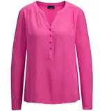 GOLDNER Elegante Viskosebluse mit V-Ausschnitt pink 44