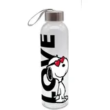 Gedalabels GEDA LABELS Unisex Jugend Peanuts Love Trinkflasche, Glasflasche, Mehrfarbig, 500 ml