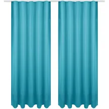 Bestgoodies Dekoschal Ellen Universalband Blickdicht 2er Pack - 140x245 cm Türkis,