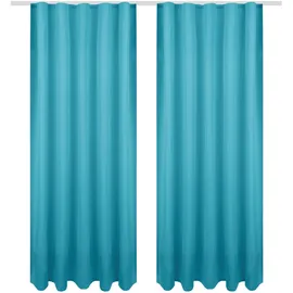 Bestgoodies Dekoschal Ellen Universalband Blickdicht 2er Pack - 140x245 cm Türkis,