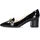 Henry Stevens Fay P55 Damen Gr. 38 (EU) - in schwarz, Lackleder, Schuhe Pumps, Damen Absatzschuh elegant handgefertigt, Lederschuh