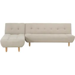 Rechtsseitiges Ecksofa ALSTEN Helles Beige Stoff Rechtsseitig