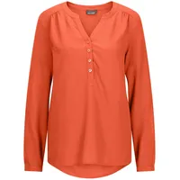GOLDNER Elegante Viskosebluse mit V-Ausschnitt orange 23