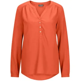 GOLDNER Elegante Viskosebluse mit V-Ausschnitt orange 23