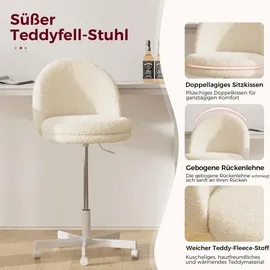 COMHOMA Drehstuhl Kunstleder Beige
